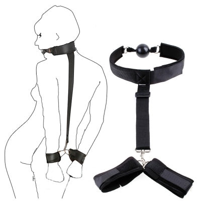 Cuffs and collar connected