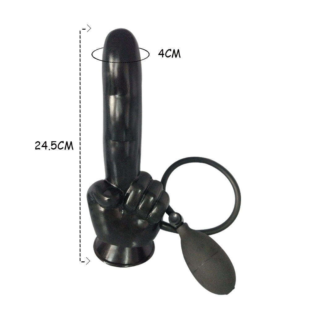 Inflatable G-spot dildo