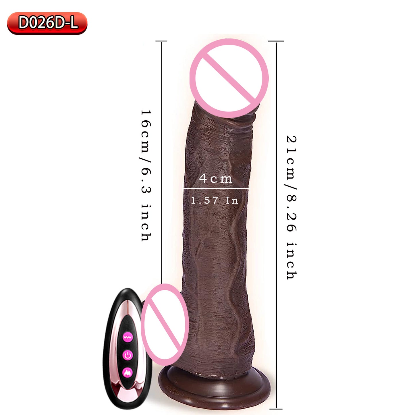 Extremely realistic telescopic black dildo