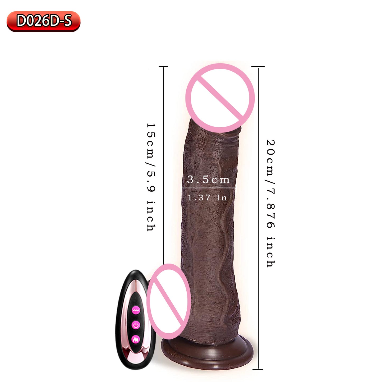 Extremely realistic telescopic black dildo