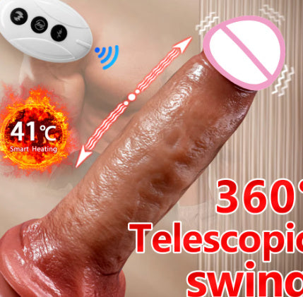 Telescopic realistic dildo