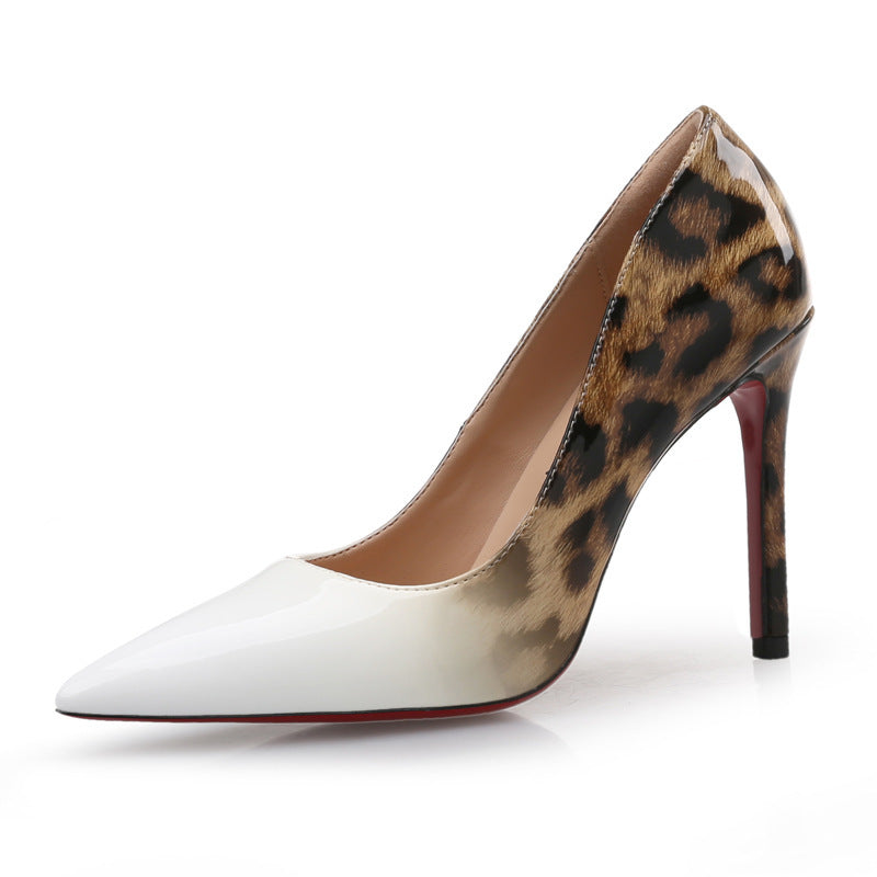 New Leopard Pointed High Heels