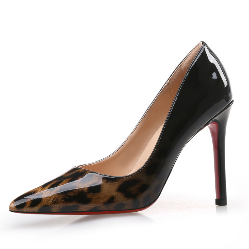 New Leopard Pointed High Heels