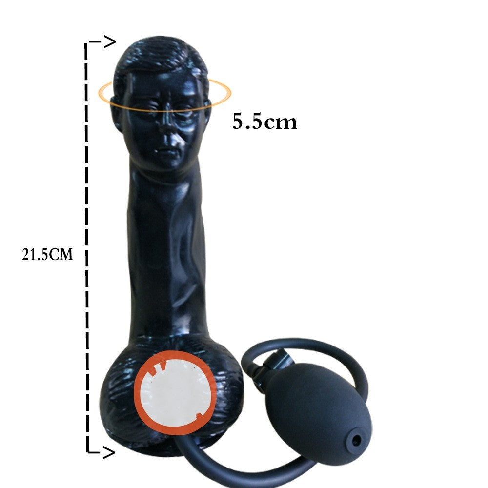 Inflatable G-spot dildo