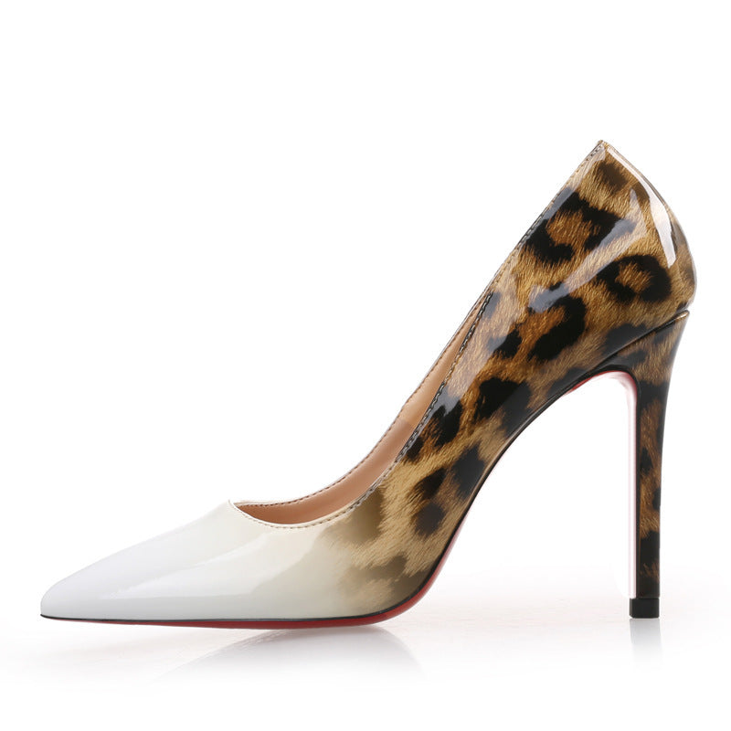 New Leopard Pointed High Heels