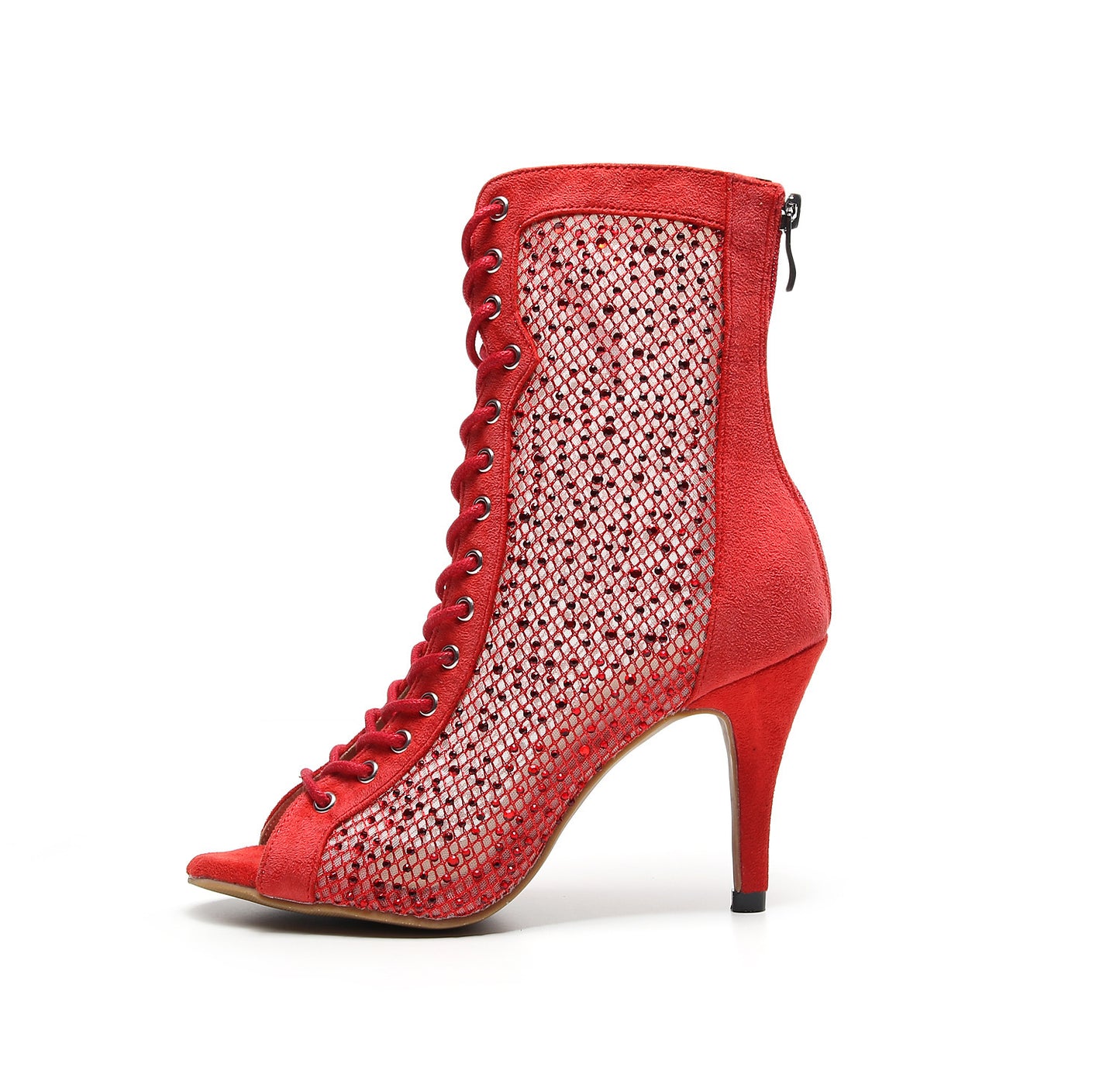 Red Latin Dance High Heels