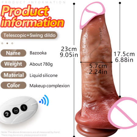 Telescopic realistic dildo